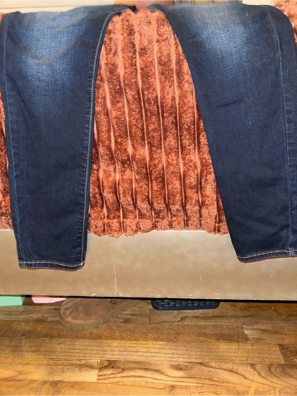 American Eagle Outfitters Dark Blue High Rise Skinny Jeans - Picture 5 of 5
